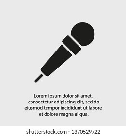 Microphone vector icon, Web design icon. Voice vector icon, Record. Microphone - recording Studio Symbol. Microphone vector icon graphic illustration