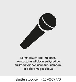 Microphone vector icon, Web design icon. Voice vector icon, Record. Microphone - recording Studio Symbol. Microphone vector icon graphic illustration
