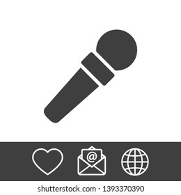Microphone vector icon, Web design icon. Voice vector icon, Record. Microphone - recording Studio Symbol. Microphone vector icon graphic illustration