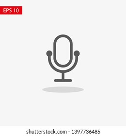 Microphone vector icon, Web design icon. Voice vector icon, Record. Microphone - recording Studio Symbol. Retro microphone icon