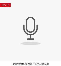 Microphone vector icon, Web design icon. Voice vector icon, Record. Microphone - recording Studio Symbol. Retro microphone icon