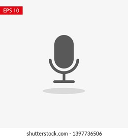 Microphone vector icon, Web design icon. Voice vector icon, Record. Microphone - recording Studio Symbol. Retro microphone icon