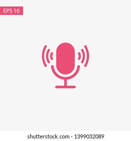 Microphone vector icon, Web design icon. Voice vector icon, Record. Microphone - recording Studio Symbol. Retro microphone icon
