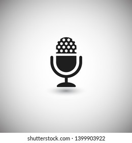 Microphone vector icon, Web design icon. Voice vector icon, Record. Microphone - recording Studio Symbol. Retro microphone icon