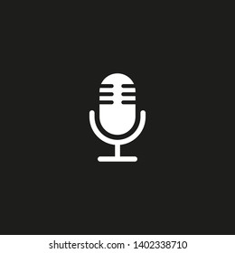 Microphone vector icon, Web design icon. Voice vector icon, Record. Microphone - recording Studio Symbol. Retro microphone icon
