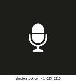 Microphone vector icon, Web design icon. Voice vector icon, Record. Microphone - recording Studio Symbol. Retro microphone icon