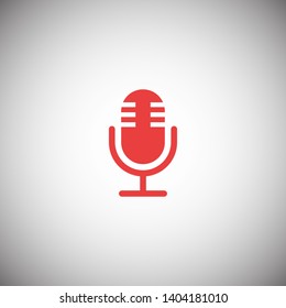Microphone vector icon, Web design icon. Voice vector icon, Record. Microphone - recording Studio Symbol. Retro microphone icon
