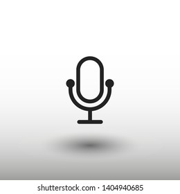 Microphone vector icon, Web design icon. Voice vector icon, Record. Microphone - recording Studio Symbol. Retro microphone icon