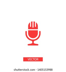 Microphone vector icon, Web design icon. Voice vector icon, Record. Microphone - recording Studio Symbol. Retro microphone icon
