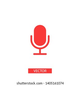 Microphone vector icon, Web design icon. Voice vector icon, Record. Microphone - recording Studio Symbol. Retro microphone icon