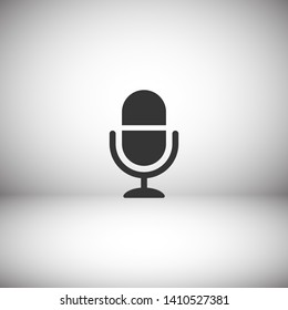 Microphone vector icon, Web design icon. Voice vector icon, Record. Microphone - recording Studio Symbol. Retro microphone icon