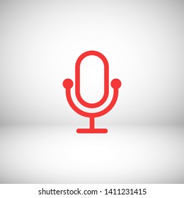 Microphone vector icon, Web design icon. Voice vector icon, Record. Microphone - recording Studio Symbol. Retro microphone icon