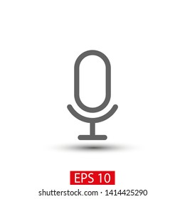 Microphone vector icon, Web design icon. Voice vector icon, Record. Microphone - recording Studio Symbol. Retro microphone icon