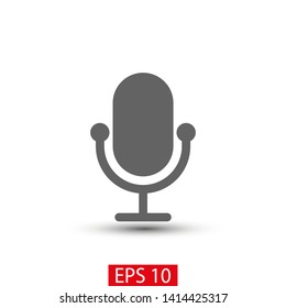 Microphone vector icon, Web design icon. Voice vector icon, Record. Microphone - recording Studio Symbol. Retro microphone icon