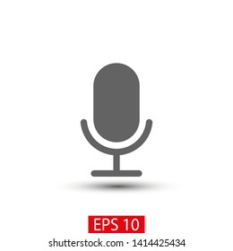 Microphone vector icon, Web design icon. Voice vector icon, Record. Microphone - recording Studio Symbol. Retro microphone icon