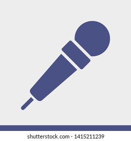 Microphone vector icon, Web design icon. Voice vector icon, Record. Microphone - recording Studio Symbol. Microphone vector icon graphic illustration