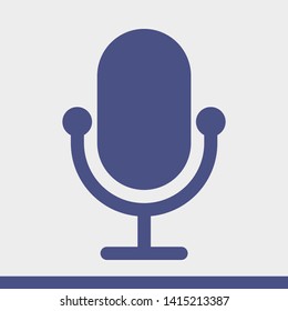 Microphone vector icon, Web design icon. Voice vector icon, Record. Microphone - recording Studio Symbol. Retro microphone icon