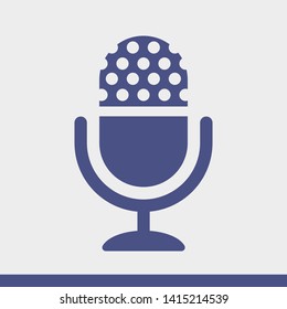 Microphone vector icon, Web design icon. Voice vector icon, Record. Microphone - recording Studio Symbol. Retro microphone icon