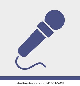 Microphone vector icon, Web design icon. Voice vector icon, Record. Microphone - recording Studio Symbol. Microphone vector icon graphic illustration
