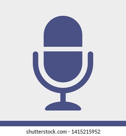 Microphone vector icon, Web design icon. Voice vector icon, Record. Microphone - recording Studio Symbol. Retro microphone icon