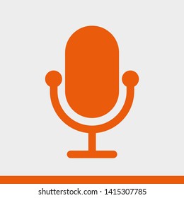 Microphone vector icon, Web design icon. Voice vector icon, Record. Microphone - recording Studio Symbol. Retro microphone icon