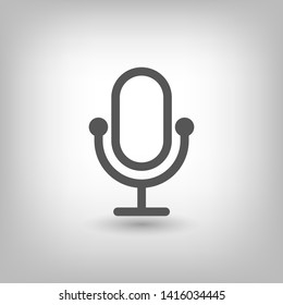 Microphone vector icon, Web design icon. Voice vector icon, Record. Microphone - recording Studio Symbol. Retro microphone icon