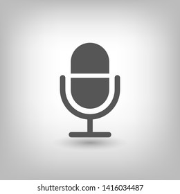 Microphone vector icon, Web design icon. Voice vector icon, Record. Microphone - recording Studio Symbol. Retro microphone icon