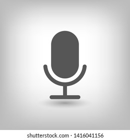 Microphone vector icon, Web design icon. Voice vector icon, Record. Microphone - recording Studio Symbol. Retro microphone icon