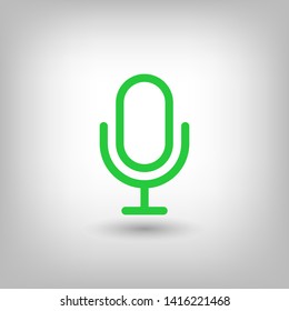 Microphone vector icon, Web design icon. Voice vector icon, Record. Microphone - recording Studio Symbol. Retro microphone icon