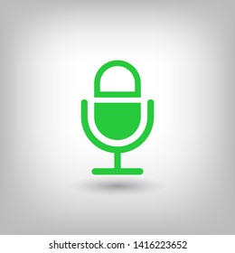 Microphone vector icon, Web design icon. Voice vector icon, Record. Microphone - recording Studio Symbol. Retro microphone icon