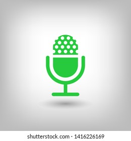 Microphone vector icon, Web design icon. Voice vector icon, Record. Microphone - recording Studio Symbol. Retro microphone icon