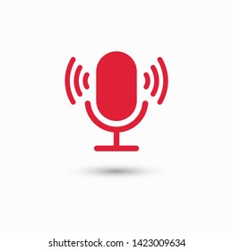 Microphone vector icon, Web design icon. Voice vector icon, Record. Microphone - recording Studio Symbol. Retro microphone icon