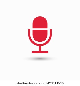 Microphone vector icon, Web design icon. Voice vector icon, Record. Microphone - recording Studio Symbol. Retro microphone icon