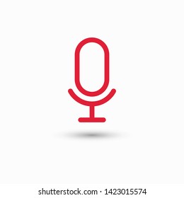 Microphone vector icon, Web design icon. Voice vector icon, Record. Microphone - recording Studio Symbol. Retro microphone icon