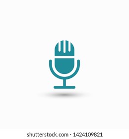 Microphone vector icon, Web design icon. Voice vector icon, Record. Microphone - recording Studio Symbol. Retro microphone icon