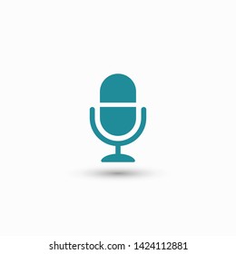 Microphone vector icon, Web design icon. Voice vector icon, Record. Microphone - recording Studio Symbol. Retro microphone icon