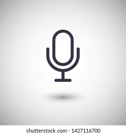 Microphone vector icon, Web design icon. Voice vector icon, Record. Microphone - recording Studio Symbol. Retro microphone icon
