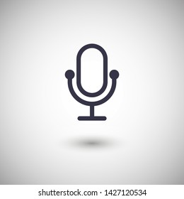 Microphone vector icon, Web design icon. Voice vector icon, Record. Microphone - recording Studio Symbol. Retro microphone icon