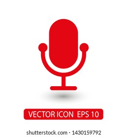 Microphone vector icon, Web design icon. Voice vector icon, Record. Microphone - recording Studio Symbol. Retro microphone icon
