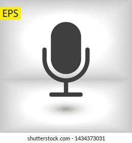Microphone vector icon, Web design icon. Voice vector icon, Record. Microphone - recording Studio Symbol. Retro microphone icon