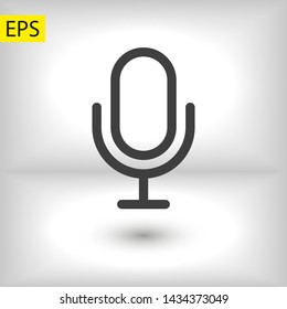 Microphone vector icon, Web design icon. Voice vector icon, Record. Microphone - recording Studio Symbol. Retro microphone icon
