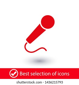 Microphone vector icon, Web design icon. Voice vector icon, Record. Microphone - recording Studio Symbol. Microphone vector icon graphic illustration