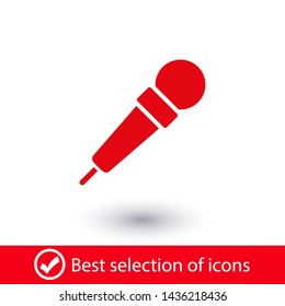 Microphone vector icon, Web design icon. Voice vector icon, Record. Microphone - recording Studio Symbol. Microphone vector icon graphic illustration