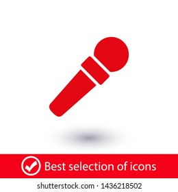 Microphone vector icon, Web design icon. Voice vector icon, Record. Microphone - recording Studio Symbol. Microphone vector icon graphic illustration