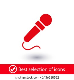 Microphone vector icon, Web design icon. Voice vector icon, Record. Microphone - recording Studio Symbol. Microphone vector icon graphic illustration