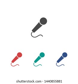 Microphone vector icon, Web design icon. Voice vector icon, Record. Microphone - recording Studio Symbol. Microphone vector icon graphic illustration