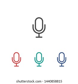 Microphone vector icon, Web design icon. Voice vector icon, Record. Microphone - recording Studio Symbol. Retro microphone icon