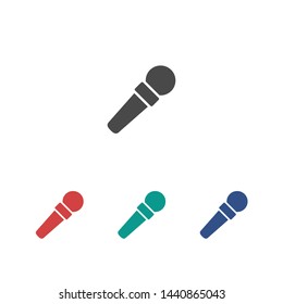 Microphone vector icon, Web design icon. Voice vector icon, Record. Microphone - recording Studio Symbol. Microphone vector icon graphic illustration