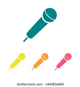 Microphone vector icon, Web design icon. Voice vector icon, Record. Microphone - recording Studio Symbol. Microphone vector icon graphic illustration