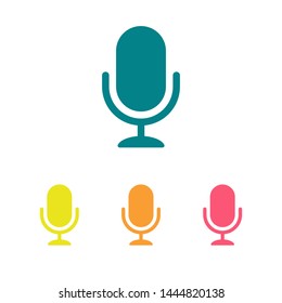 Microphone vector icon, Web design icon. Voice vector icon, Record. Microphone - recording Studio Symbol. Retro microphone icon